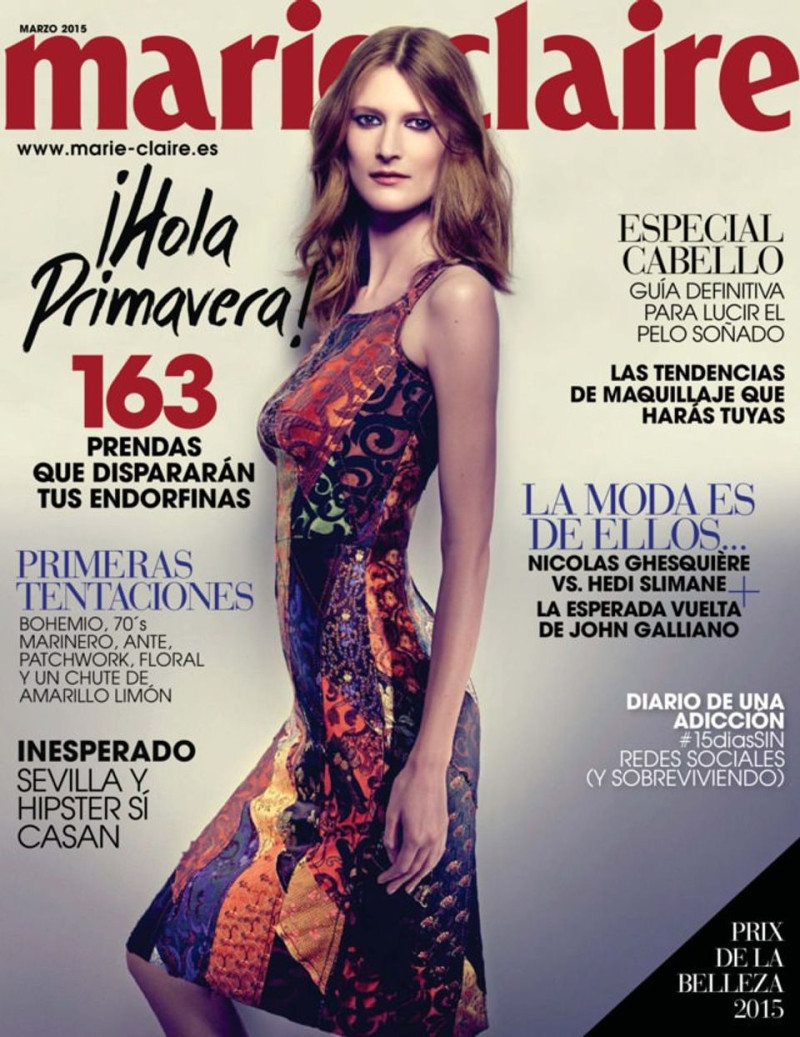 Marie Piovesan featured on the Marie Claire Spain cover from March 2015