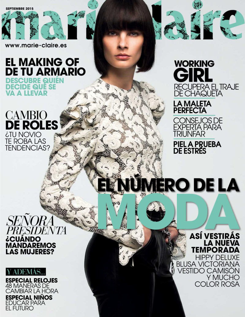 Irene Hiemstra featured on the Marie Claire Spain cover from September 2015