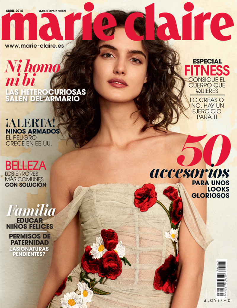 Blanca Padilla featured on the Marie Claire Spain cover from April 2016