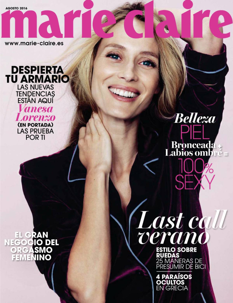 Vanesa Lorenzo featured on the Marie Claire Spain cover from August 2016