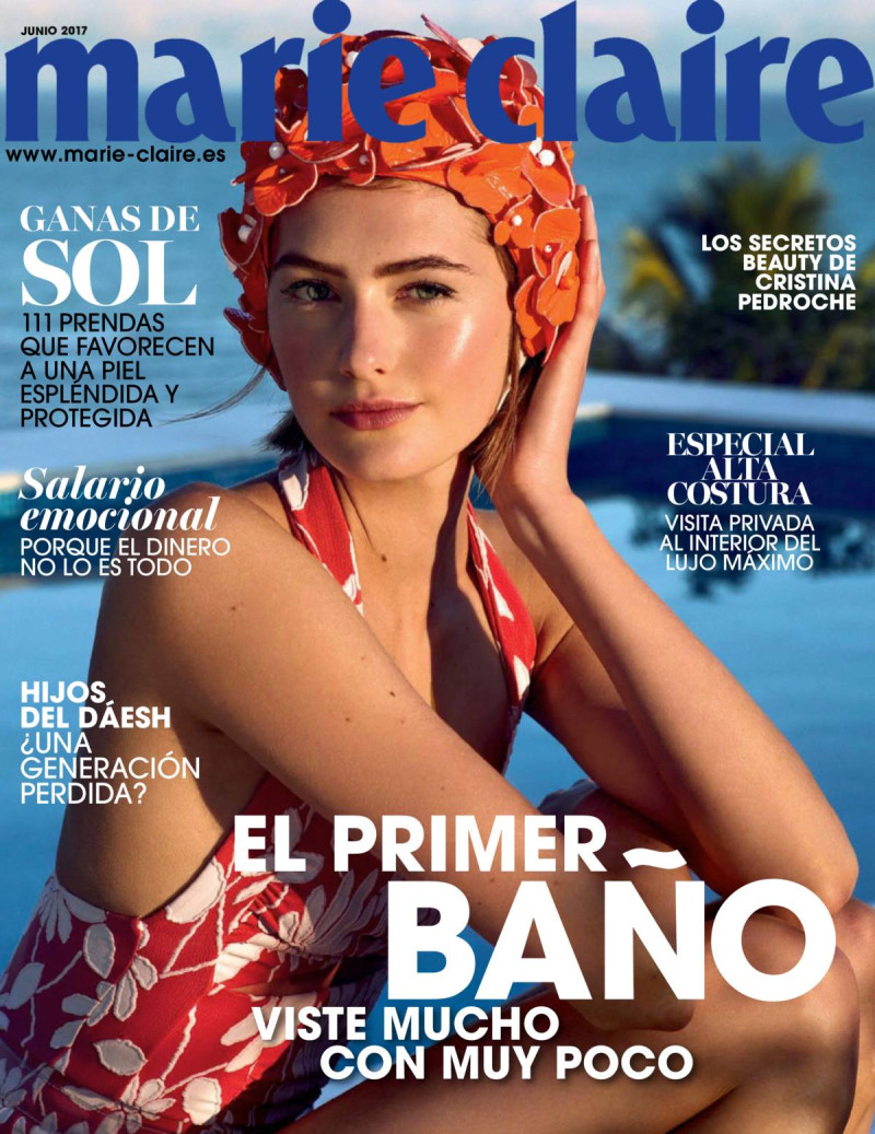 Sanne Vloet featured on the Marie Claire Spain cover from June 2017