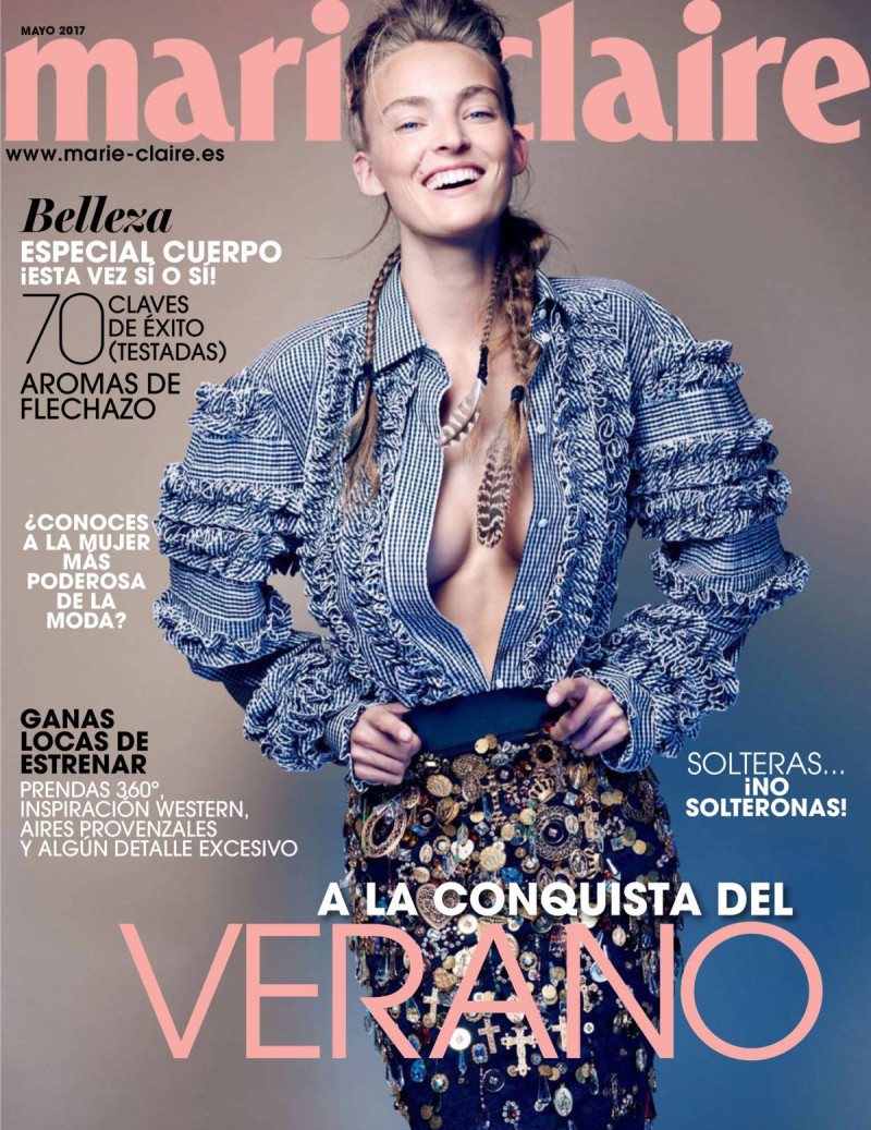 Ymre Stiekema featured on the Marie Claire Spain cover from May 2017