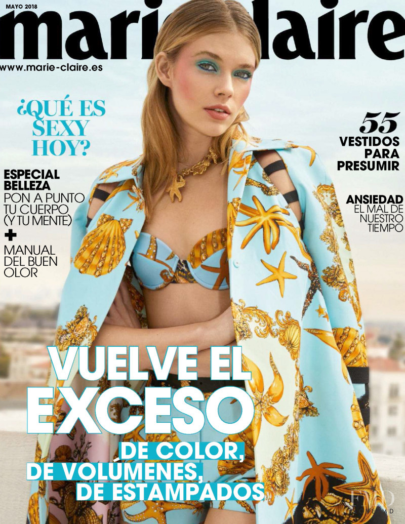 Victoria Lee featured on the Marie Claire Spain cover from May 2018