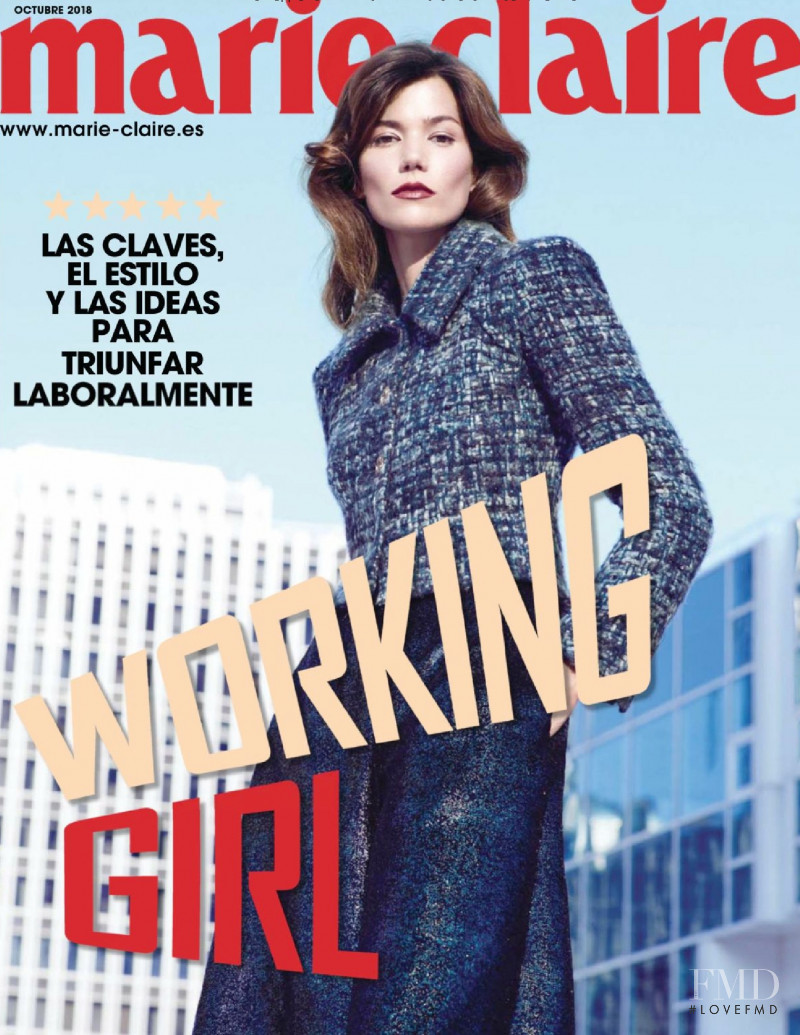 Sheila Marquez featured on the Marie Claire Spain cover from October 2018