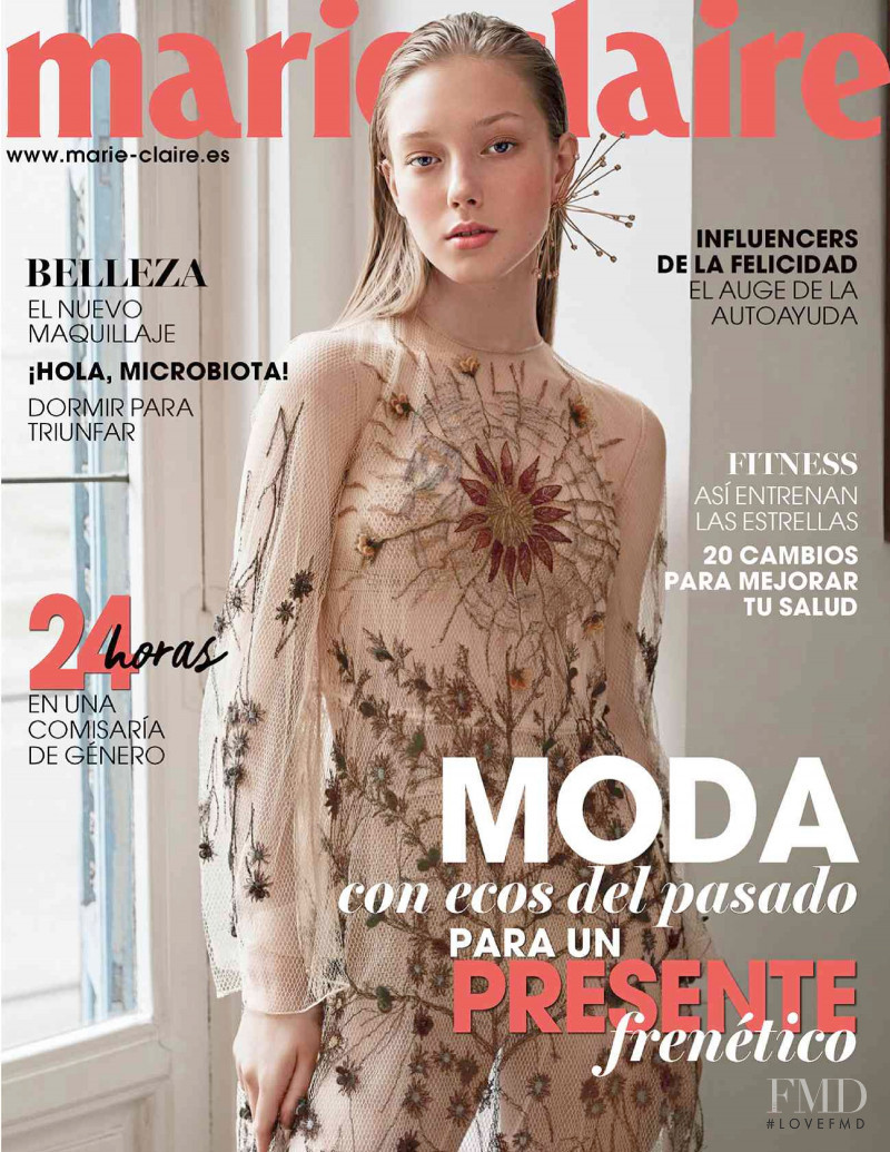 Tess Sakharova featured on the Marie Claire Spain cover from April 2020