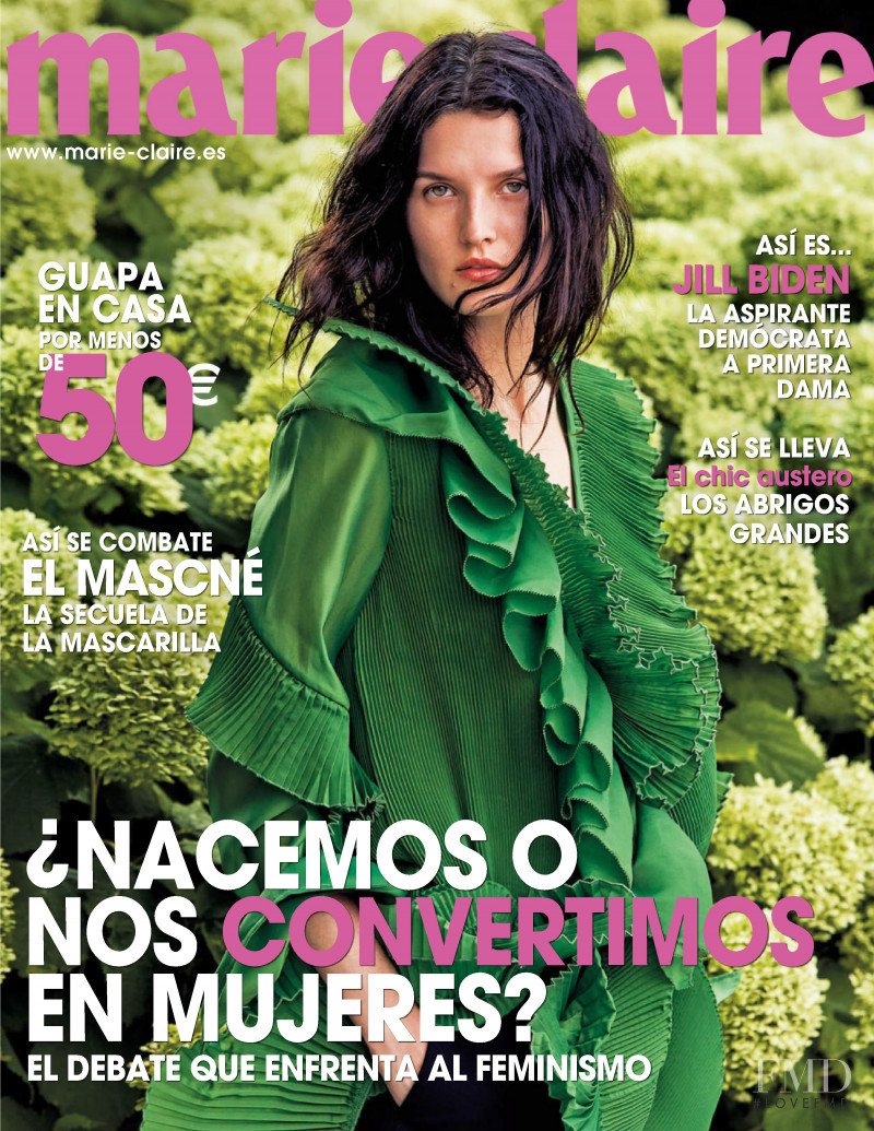 Katlin Aas featured on the Marie Claire Spain cover from November 2020
