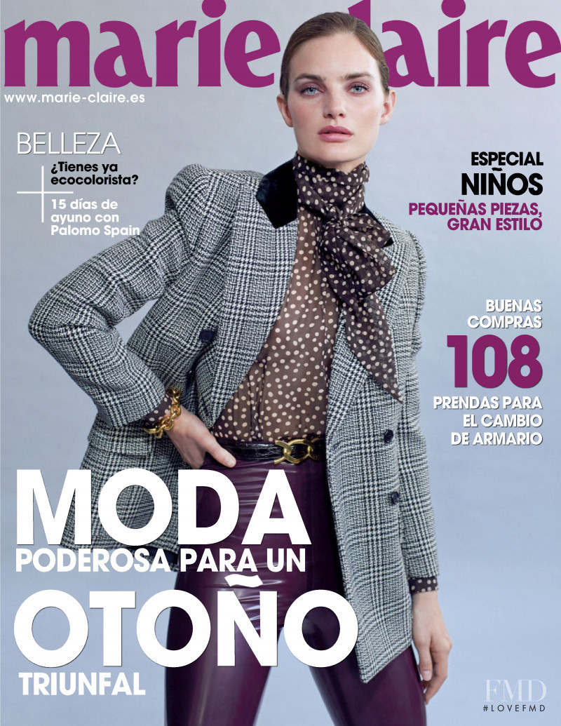 Delfina Morbelli featured on the Marie Claire Spain cover from October 2020