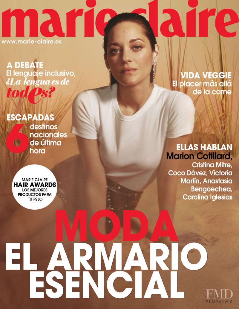 Anastasia Dezhina featured on the Marie Claire Spain cover from August 2021