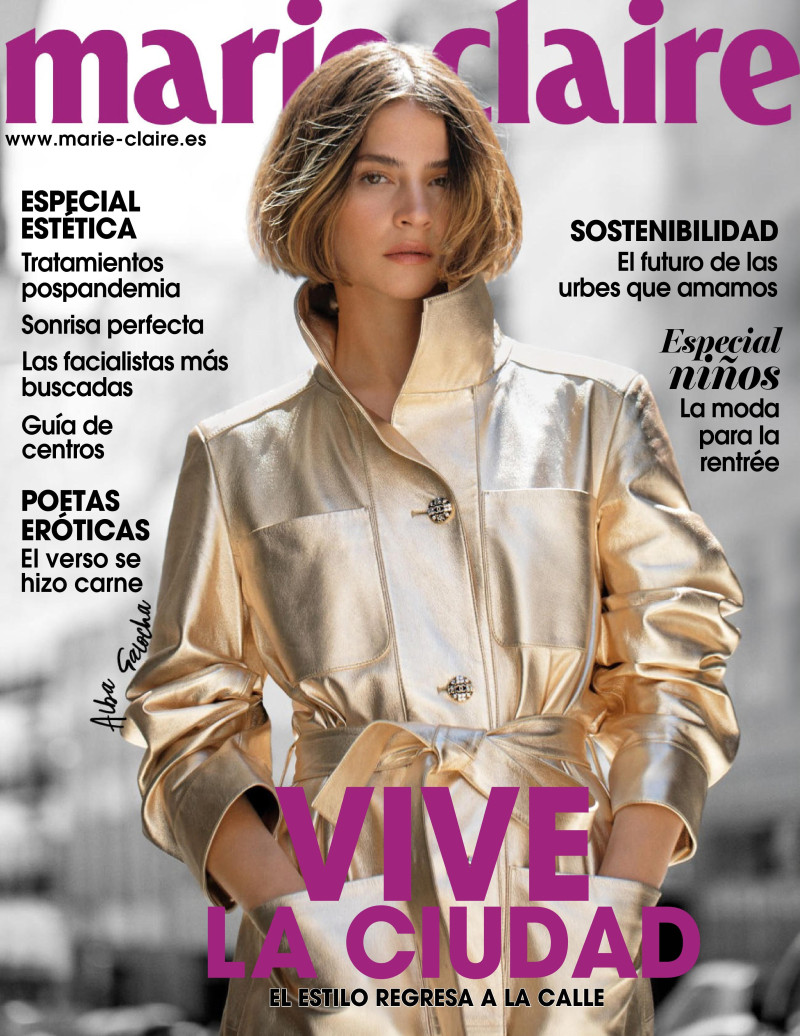 Alba Galocha featured on the Marie Claire Spain cover from October 2021