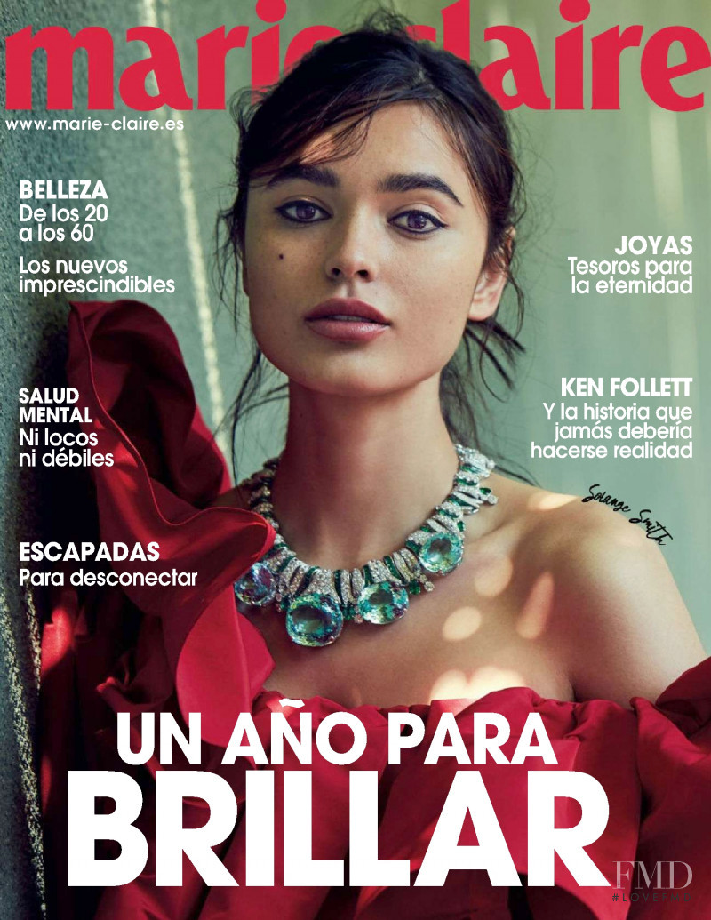 Solange Smith featured on the Marie Claire Spain cover from January 2022