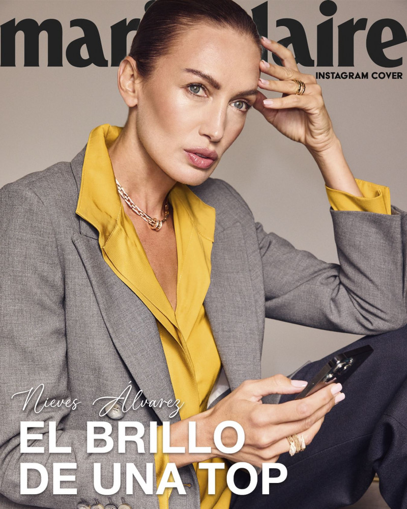 Nieves Alvarez featured on the Marie Claire Spain cover from November 2023