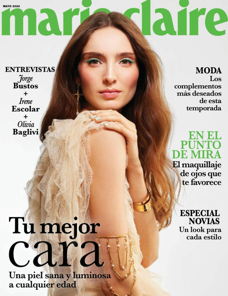 Paula Willems featured on the Marie Claire Spain cover from April 2024