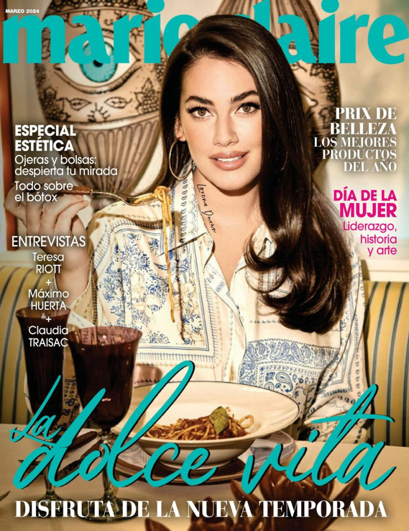 Lorena Duran featured on the Marie Claire Spain cover from March 2024