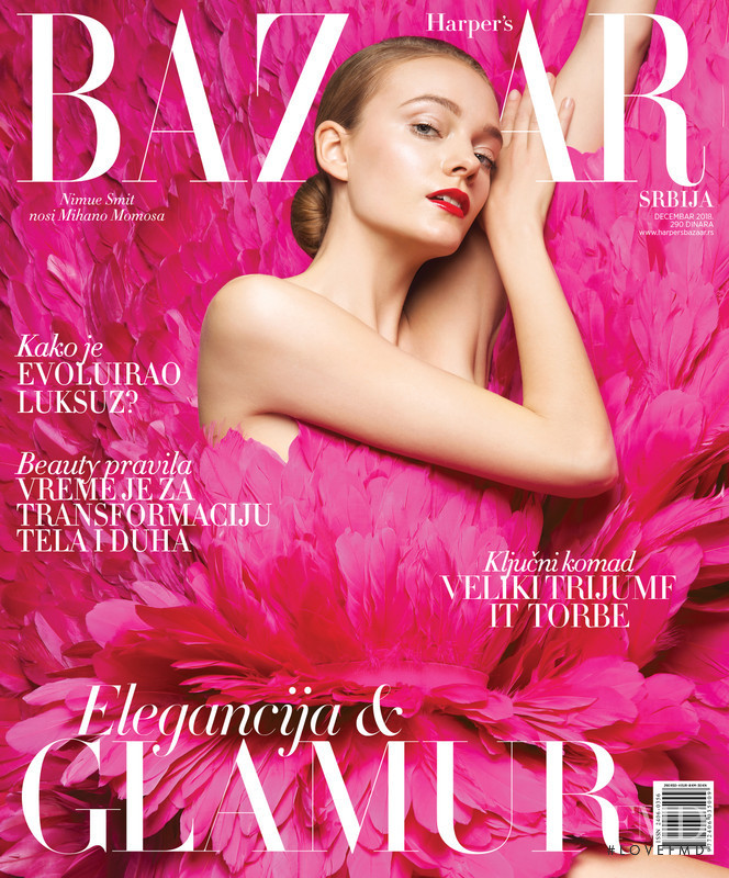 Nimuë Smit featured on the Harper\'s Bazaar Serbia cover from December 2018