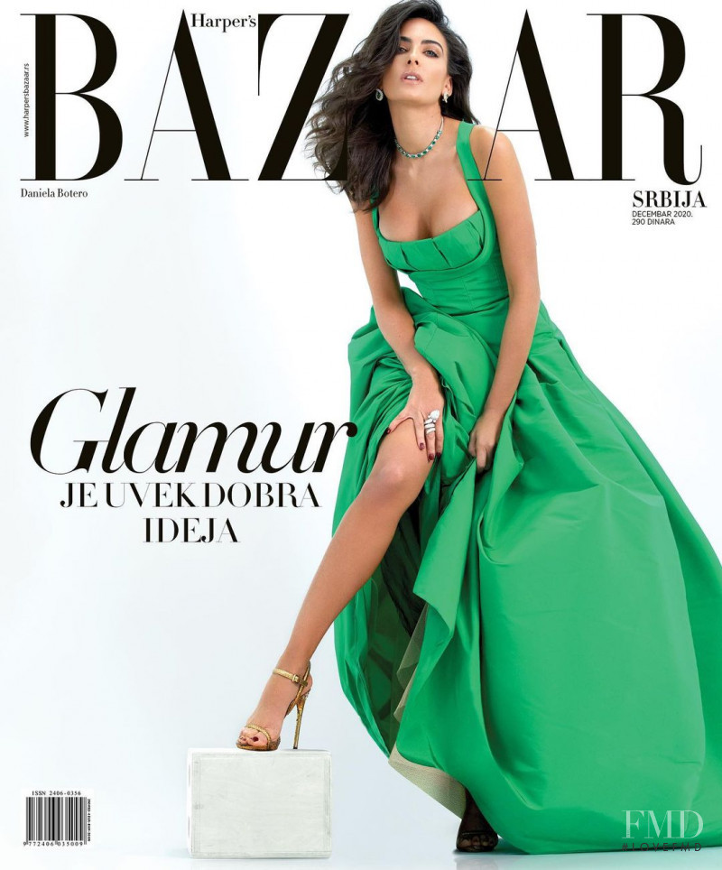 Daniela Botero featured on the Harper\'s Bazaar Serbia cover from December 2020