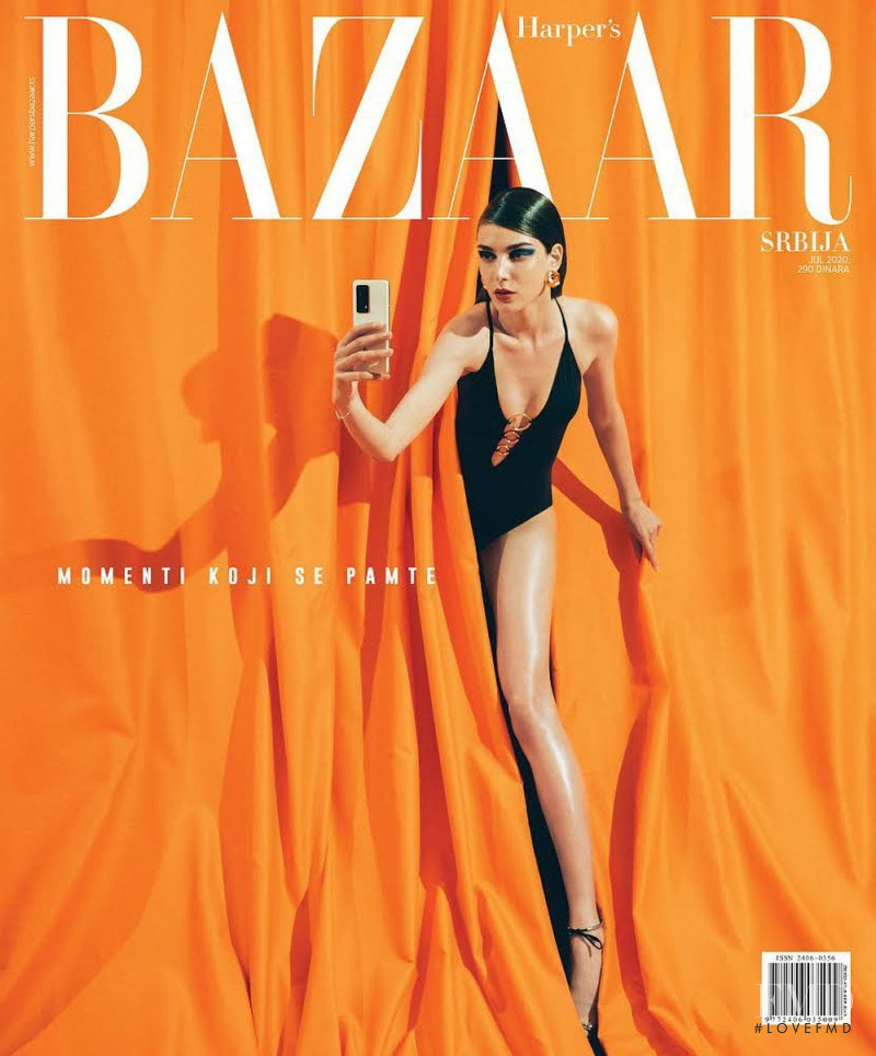 Maja Danicic featured on the Harper\'s Bazaar Serbia cover from July 2020