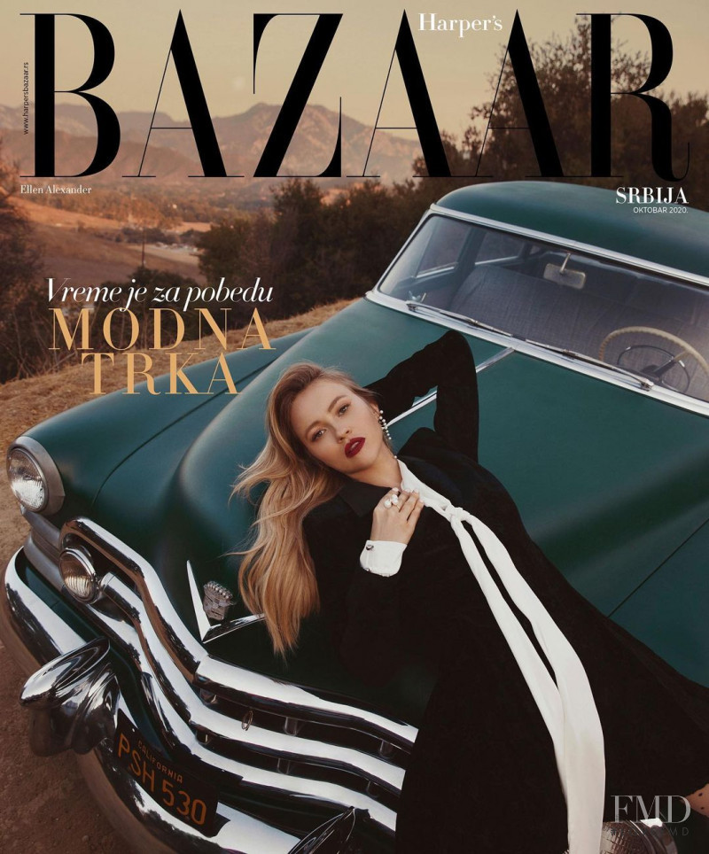 Ellen Alexander featured on the Harper\'s Bazaar Serbia cover from October 2020