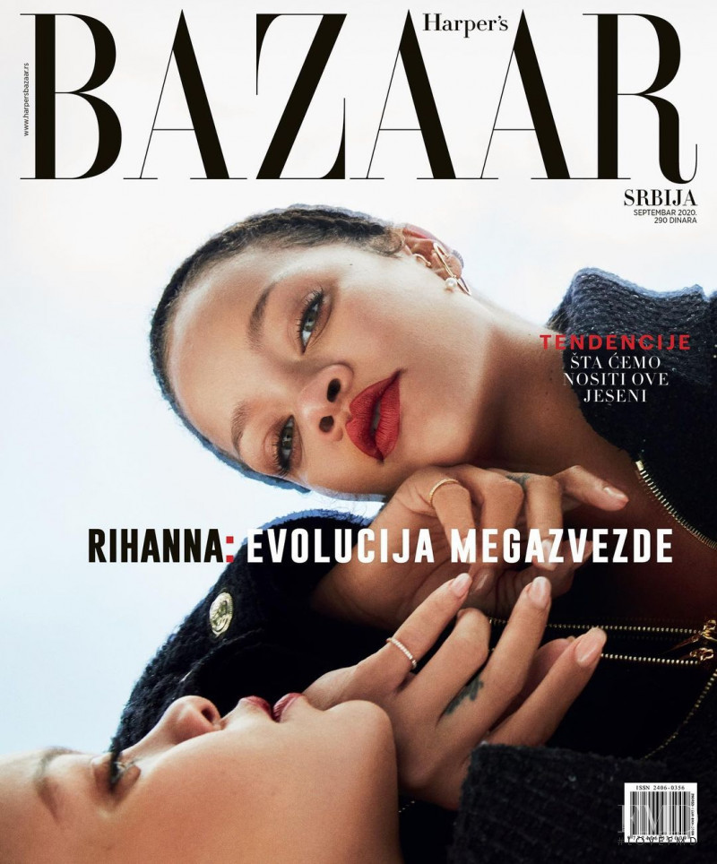 Rihanna featured on the Harper\'s Bazaar Serbia cover from September 2020