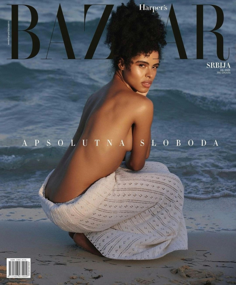 Gabriela Clesca featured on the Harper\'s Bazaar Serbia cover from July 2022