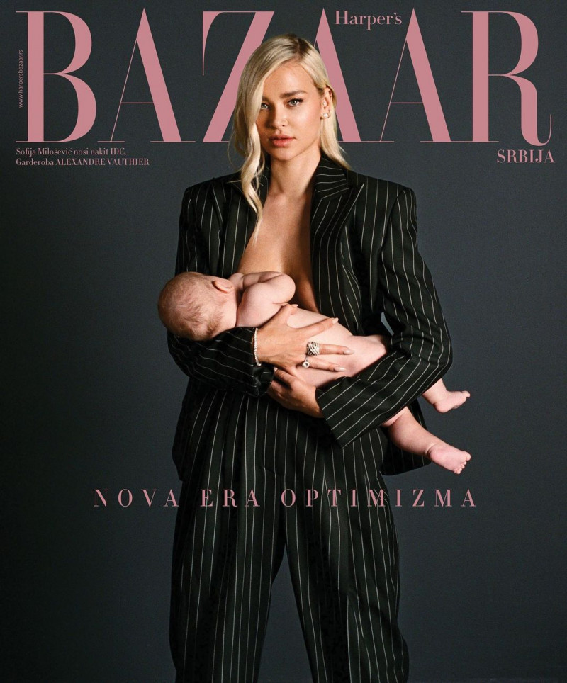 Sofija Milosevic featured on the Harper\'s Bazaar Serbia cover from November 2022