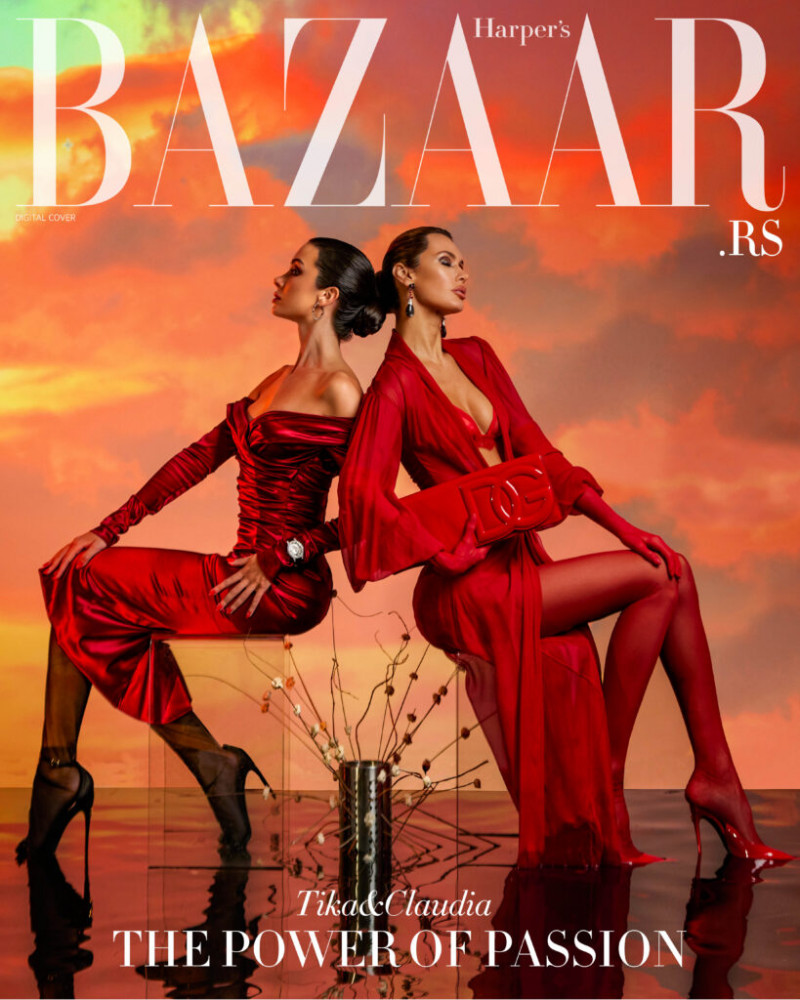 Claudia Bouza featured on the Harper\'s Bazaar Serbia cover from September 2023