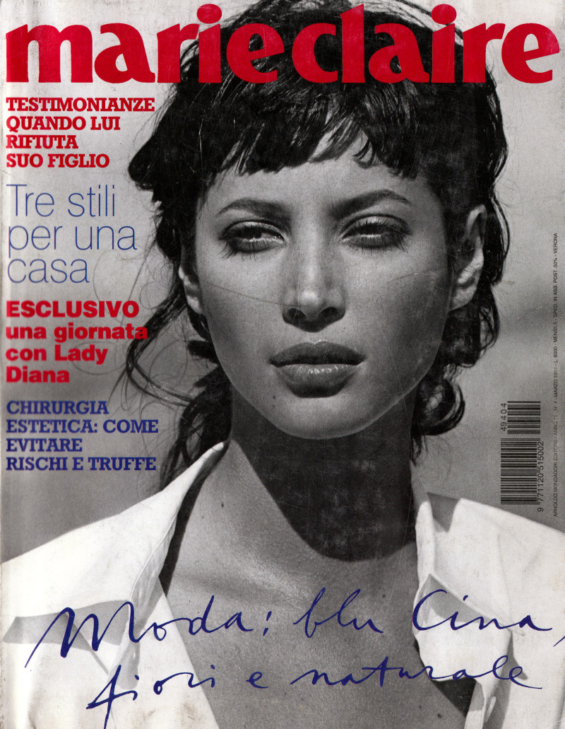 Christy Turlington featured on the Marie Claire Italy cover from April 1994