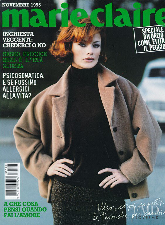 Carolyn Murphy featured on the Marie Claire Italy cover from November 1995