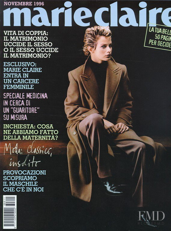 Carolyn Murphy featured on the Marie Claire Italy cover from November 1996