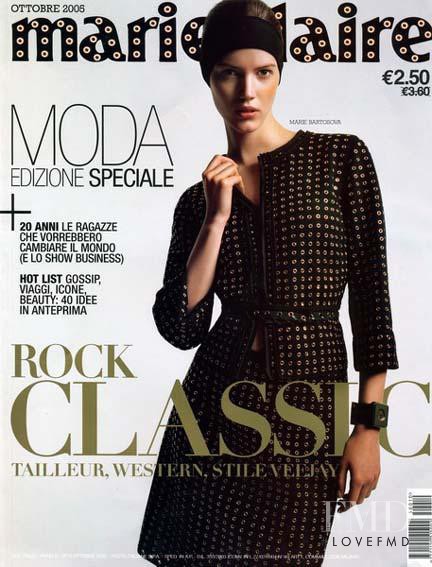Marie Bartosova featured on the Marie Claire Italy cover from October 2005