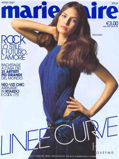 Bianca Balti featured on the Marie Claire Italy cover from April 2007