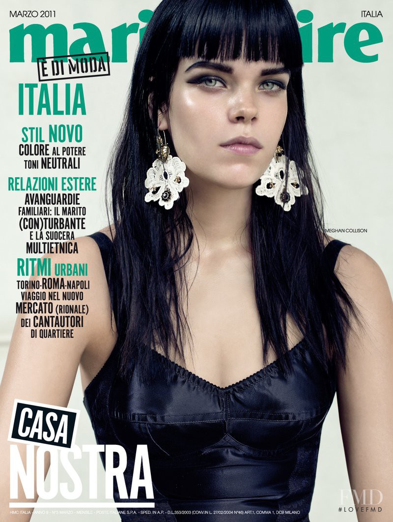 Meghan Collison featured on the Marie Claire Italy cover from March 2011