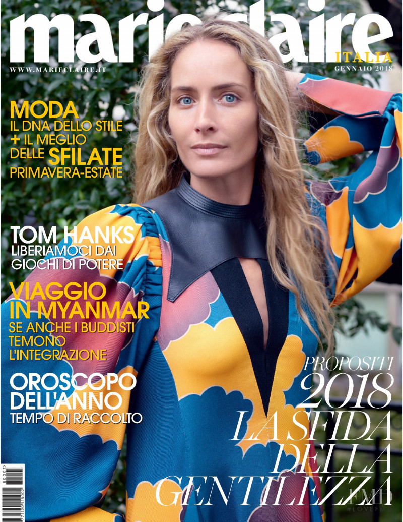 Georgina Grenville featured on the Marie Claire Italy cover from January 2018