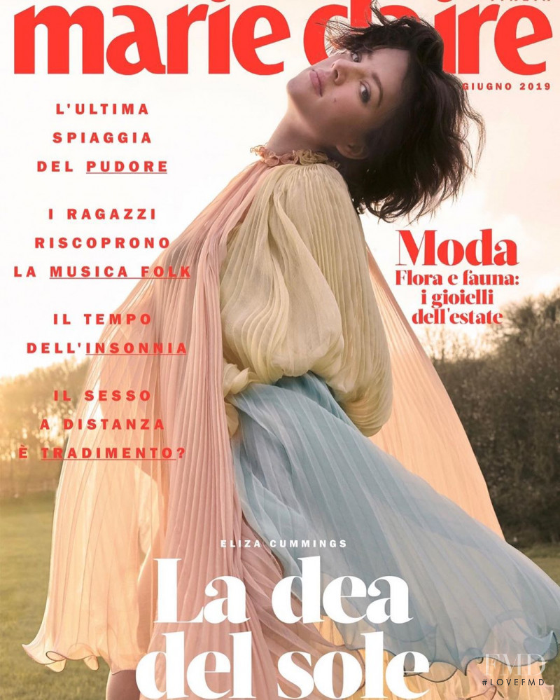 Eliza Cummings featured on the Marie Claire Italy cover from June 2019