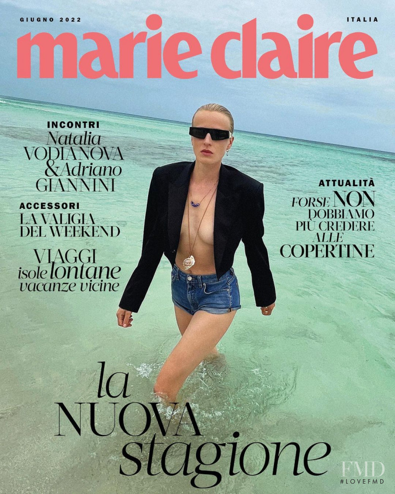 Anine Van Velzen featured on the Marie Claire Italy cover from June 2022