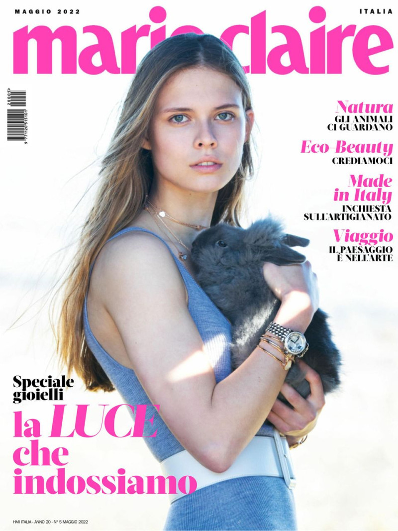 Zoe Petit featured on the Marie Claire Italy cover from May 2022