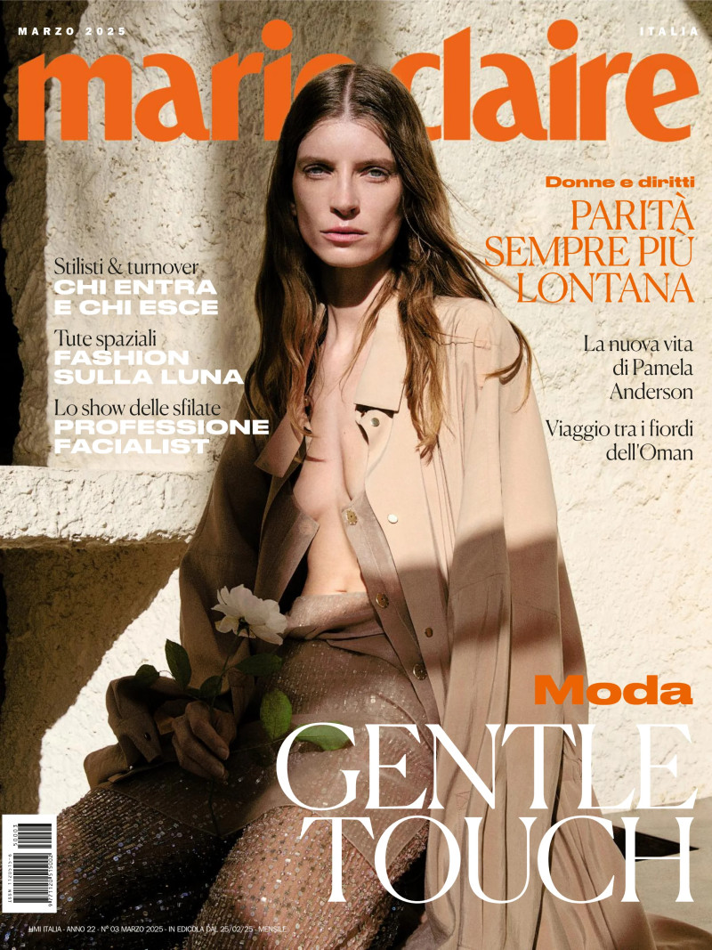 Luca Gajdus featured on the Marie Claire Italy cover from March 2025