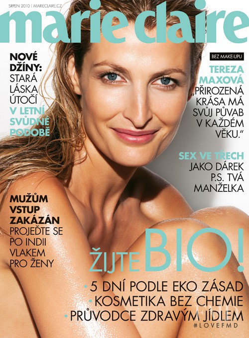 Tereza Maxová featured on the Marie Claire Czech Republic cover from August 2010