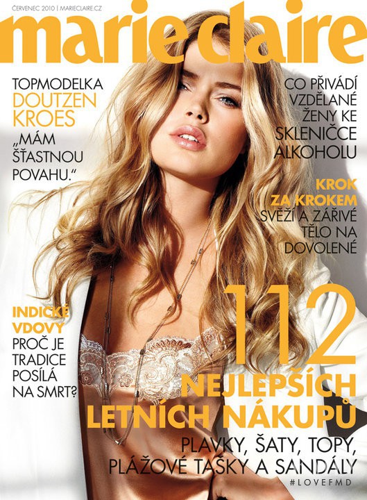 Doutzen Kroes featured on the Marie Claire Czech Republic cover from July 2010