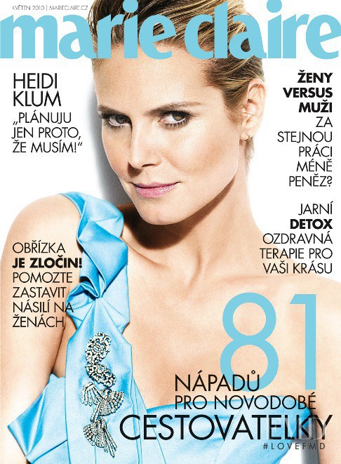 Heidi Klum featured on the Marie Claire Czech Republic cover from May 2010
