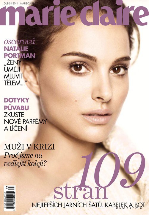Natalie Portman featured on the Marie Claire Czech Republic cover from April 2011