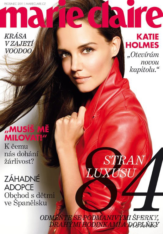 Katie Holmes featured on the Marie Claire Czech Republic cover from December 2011