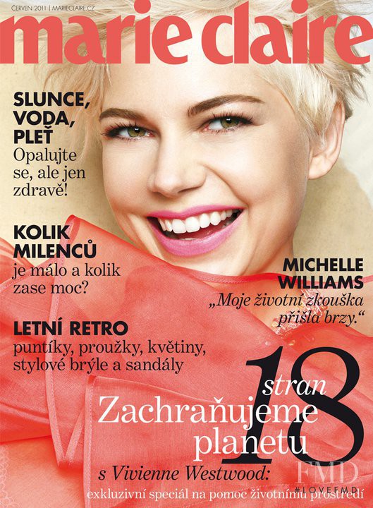Michelle Williams featured on the Marie Claire Czech Republic cover from June 2011