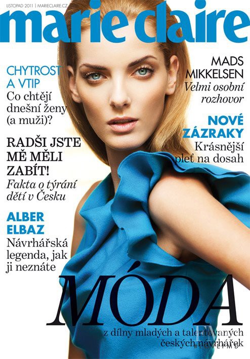 Denisa Dvorakova featured on the Marie Claire Czech Republic cover from November 2011