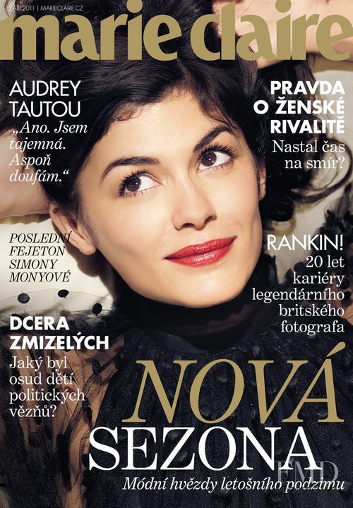 Audrey Tautou featured on the Marie Claire Czech Republic cover from September 2011