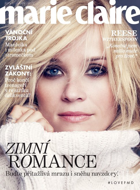 Reese Witherspoon featured on the Marie Claire Czech Republic cover from January 2012