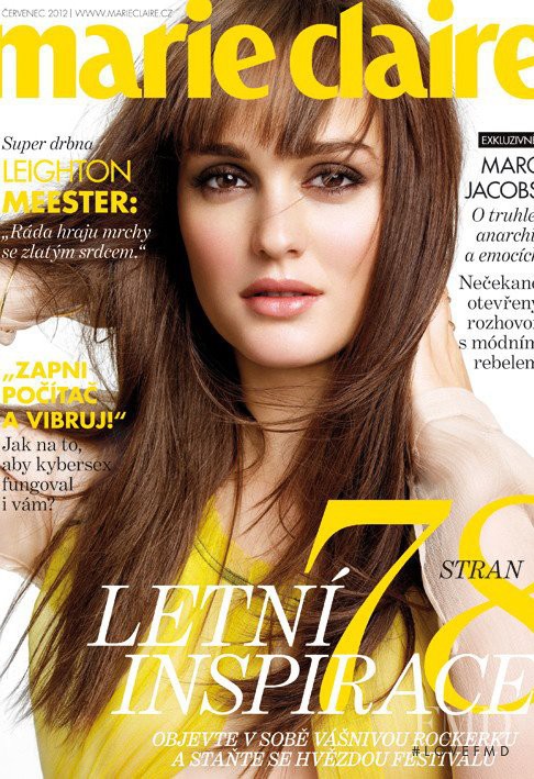 Leighton Meester featured on the Marie Claire Czech Republic cover from July 2012