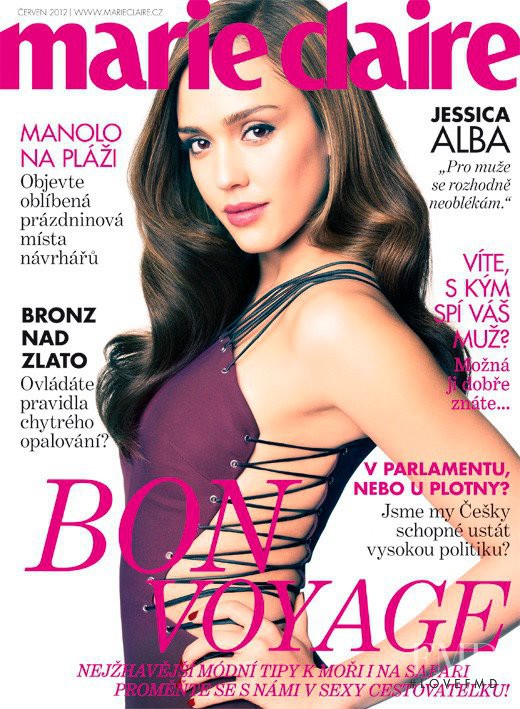 Jessica Alba featured on the Marie Claire Czech Republic cover from June 2012