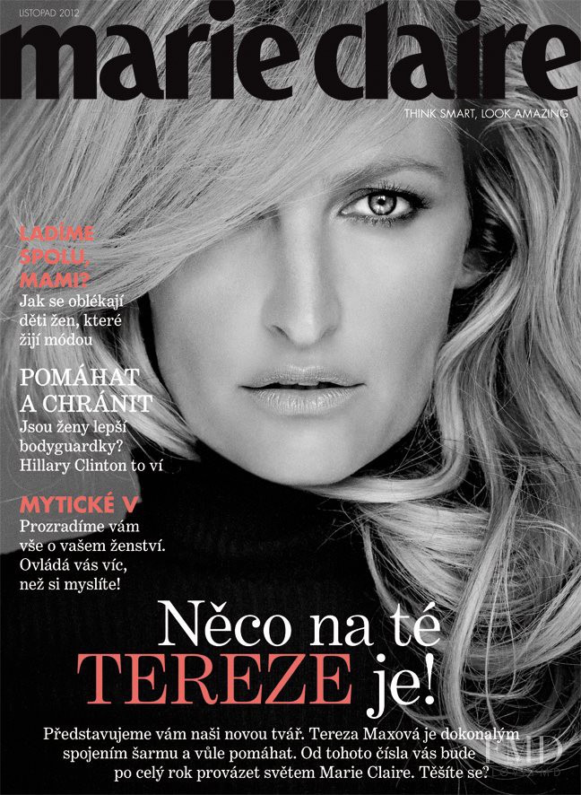 Tereza Maxová featured on the Marie Claire Czech Republic cover from November 2012