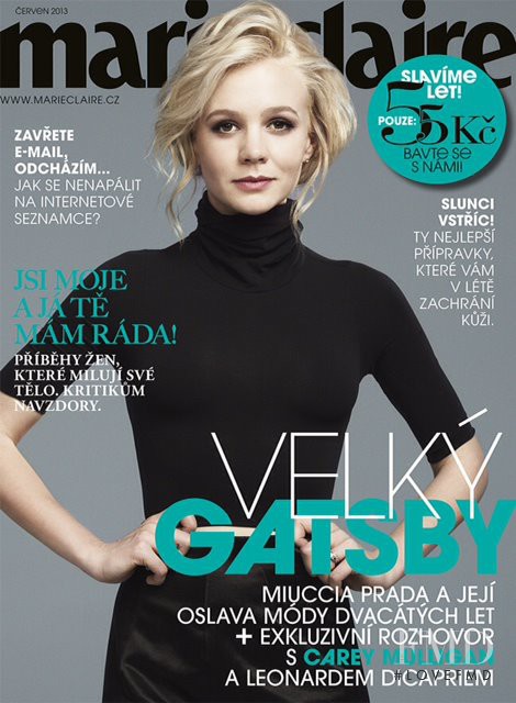 Velky Gatsby featured on the Marie Claire Czech Republic cover from June 2013