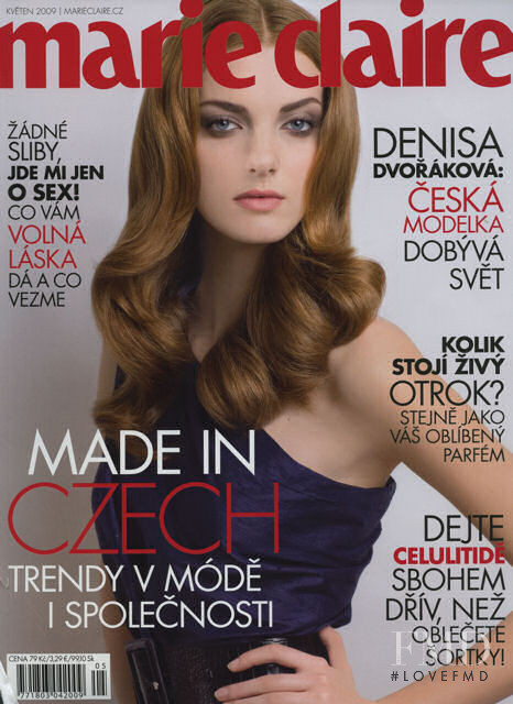 Denisa Dvorakova featured on the Marie Claire Czech Republic cover from May 2009